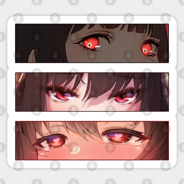 Lewd Eyes Red Bundle Sticker by cocorf